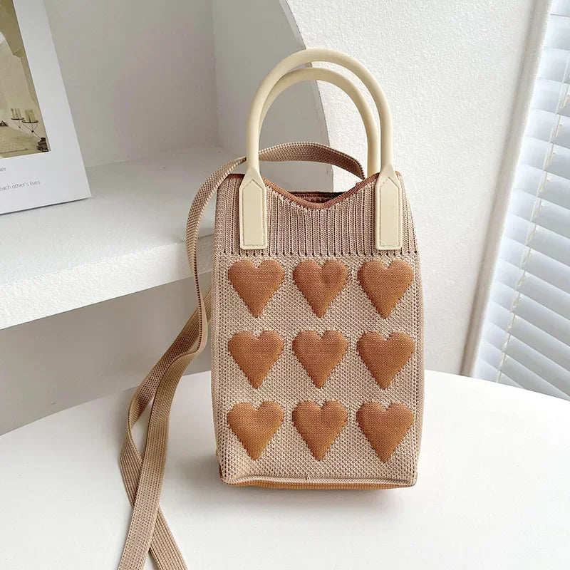 Sweetheart Knit Mini Crossbody