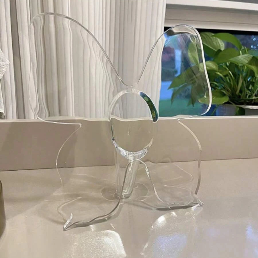 Modern Acrylic Frame Vase – Minimalist Floral Display for Home & Office