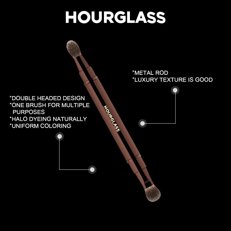Hourglass Dual-Ended Precision Eyeshadow Brush – Blending & Detail Makeup Brush