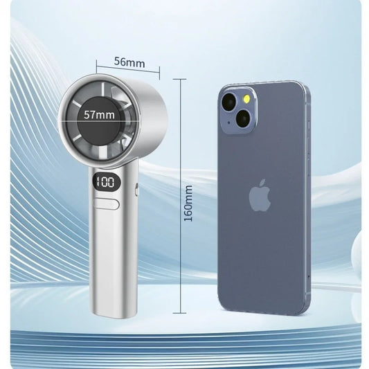 Portable Rechargeable Turbo Handheld Fan – USB Cooling Fan