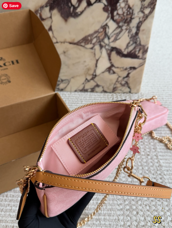 Pink Floral Signature Shoulder Bag