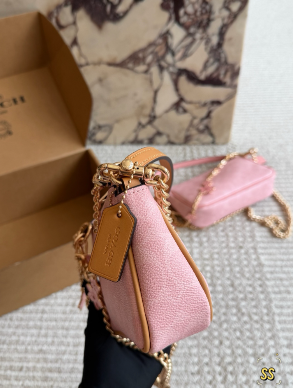 Pink Floral Signature Shoulder Bag