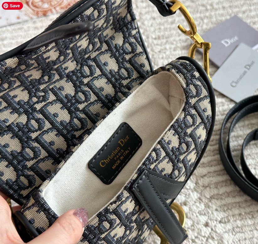Noir Monogram Saddle Bag
