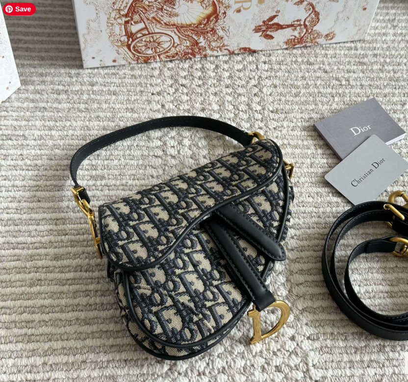 Noir Monogram Saddle Bag