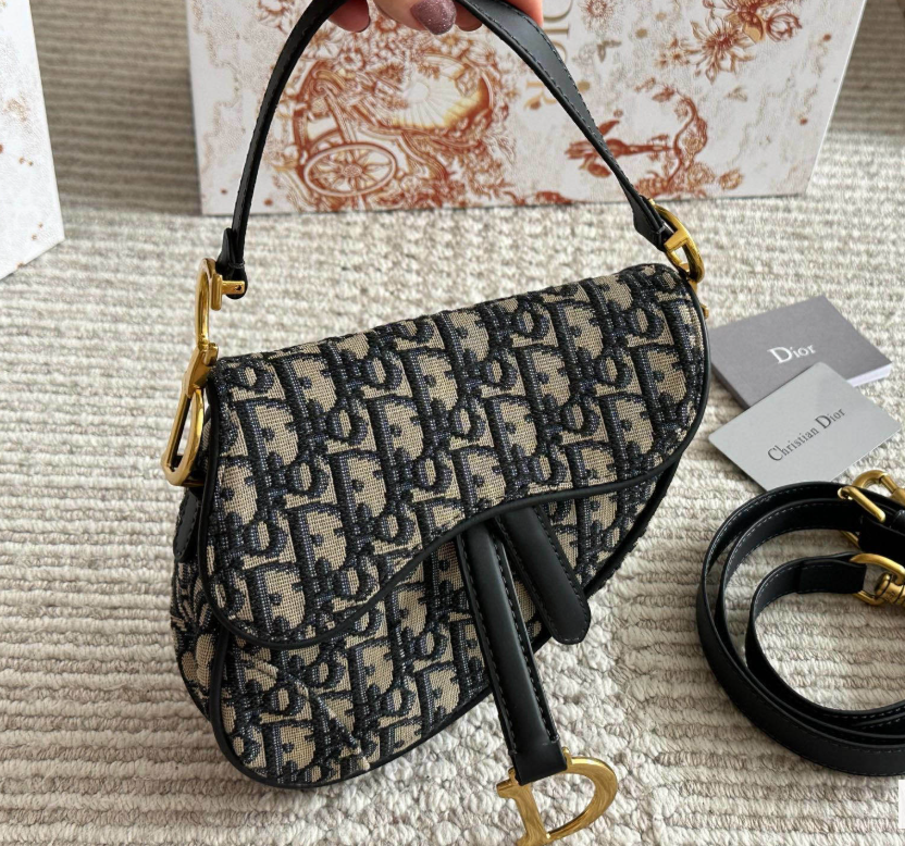 Noir Monogram Saddle Bag