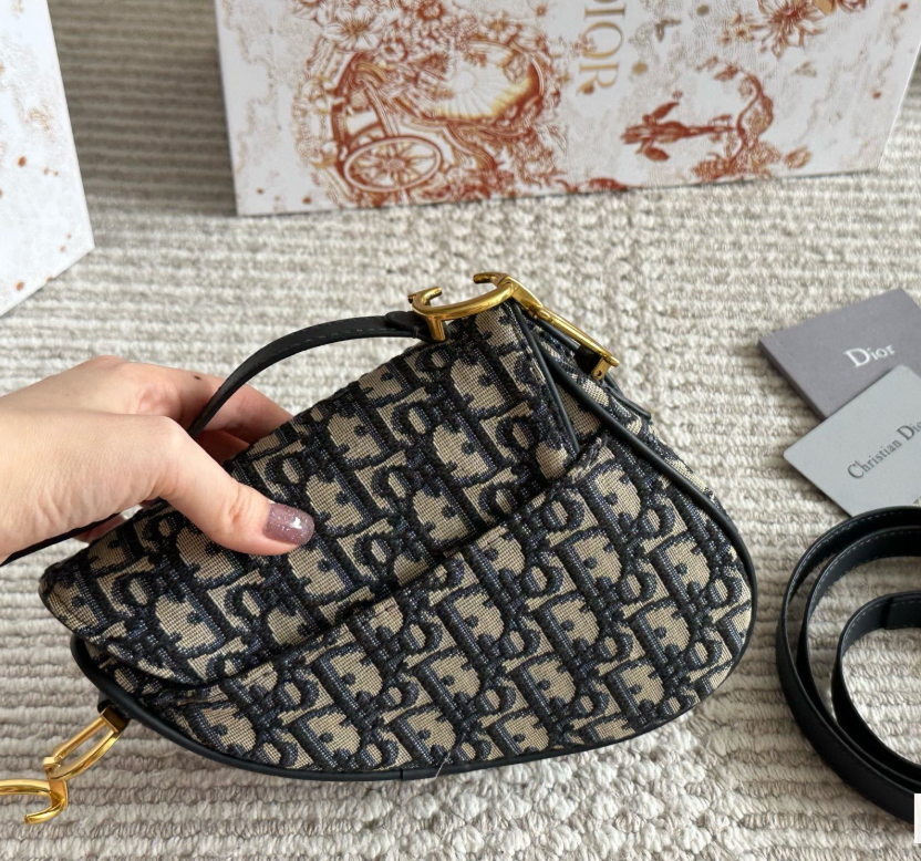 Noir Monogram Saddle Bag