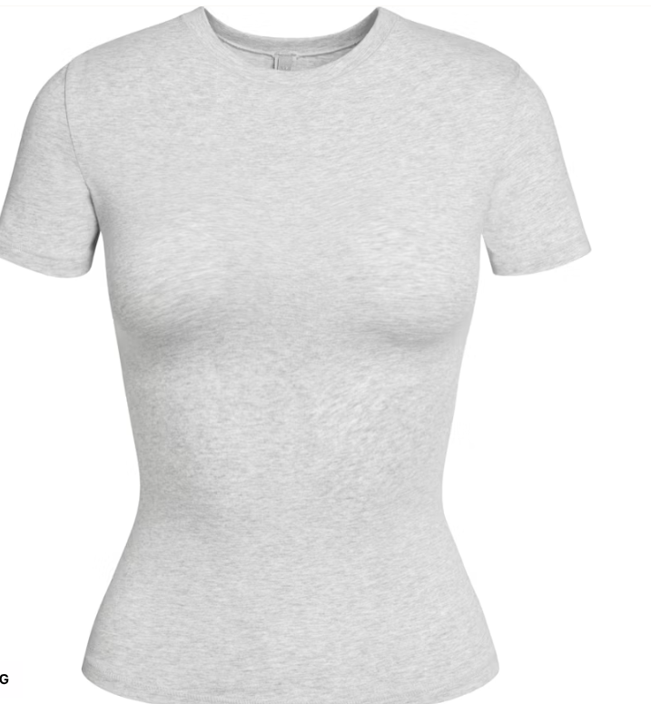 Skims Everyday Sculpt Tee | Buttery Soft Fitted Essential Top
