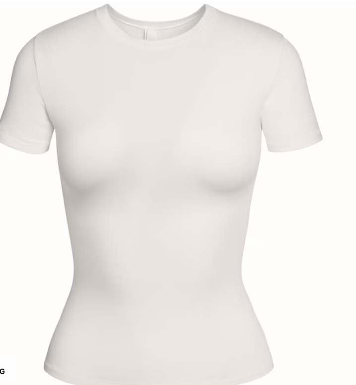 Skims Everyday Sculpt Tee | Buttery Soft Fitted Essential Top