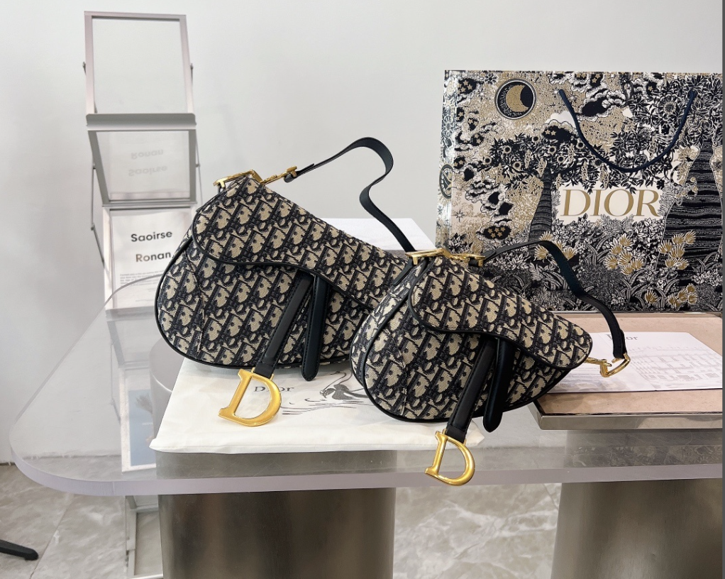 Noir Monogram Saddle Bag