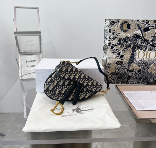 Noir Monogram Saddle Bag