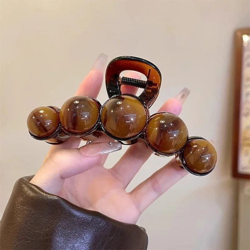 Mocha Bubble Claw Clip