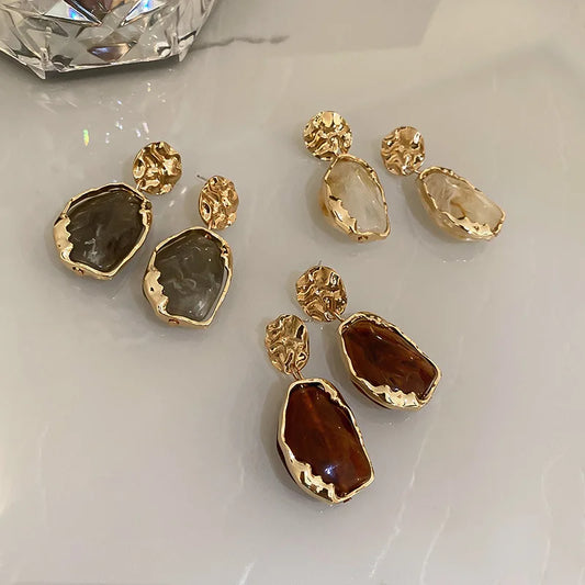 Luna Stone Drop Earrings