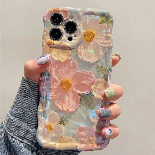 Vintage Floral Clear iPhone Case | Pink Blossom Aesthetic Case