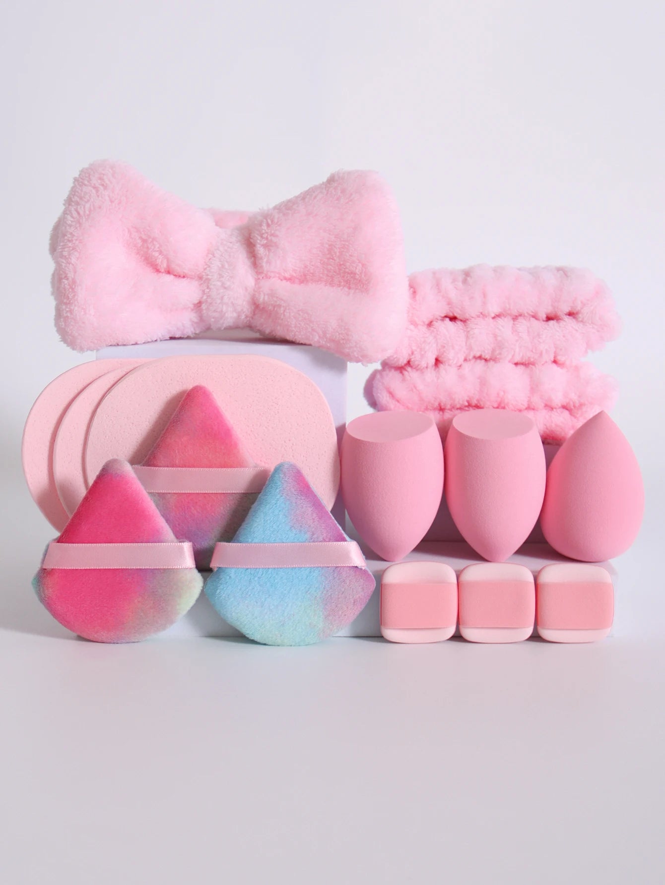 The Everything Beauty Set | 15-Piece Makeup Sponge & Spa Headband Kit
